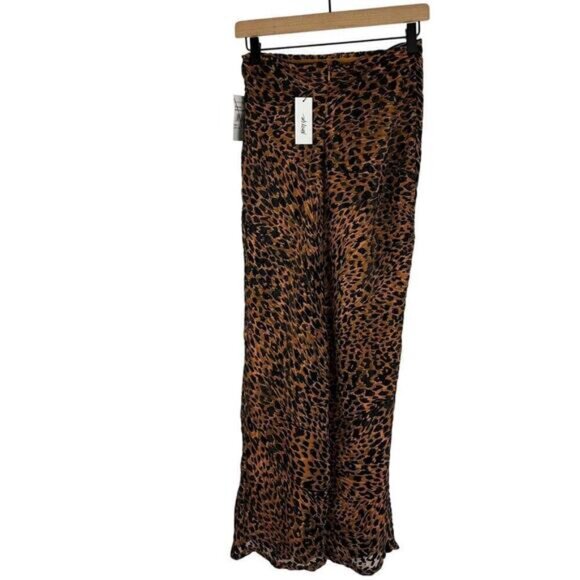 NWT Nasty Gal Leopard Lined Sheer Skirt Size 4 boho, funky, punk, minimalist - Picture 4 of 8